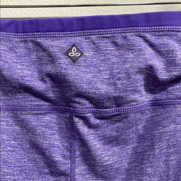 PrAna Purple Heathered Tori Capri Leggings Yoga Capri Size Large - Picture 7 of 16